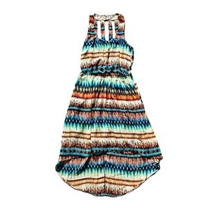 Vintage No Boundaries Rainbow High-Low Dress Nineties 90s Funky